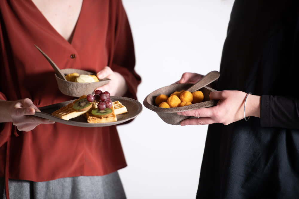 Karaca Design Prize 2023 by iF: Kuro - Compostable tableware for take away food.